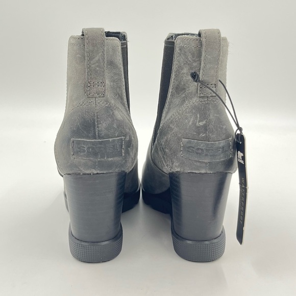 Sorel Gray Distressed Joan Of Arctic Wedge III Chelsea Boots Size 7 - Picture 9 of 11